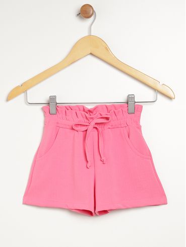 Short Crepe Juvenil Para Menina - ROSA