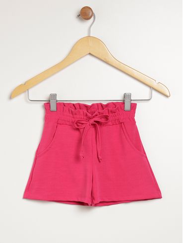 Short Crepe Juvenil Para Menina - PINK