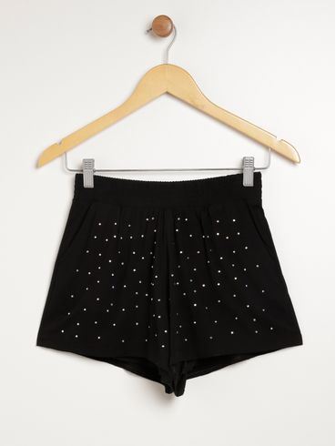 Short Juvenil Para Menina - PRETO