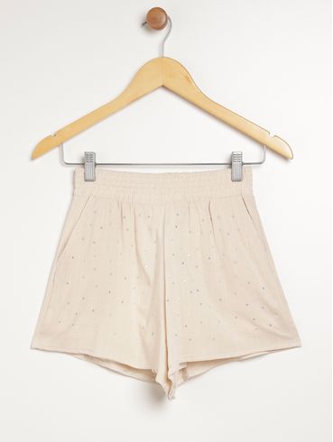 Short Juvenil Para Menina - OFF WHITE