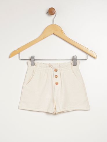 Short Infantil Para Menina - BEGE