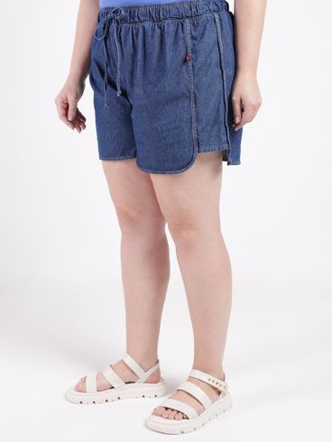 Short Jeans Plus Size Feminino Azul