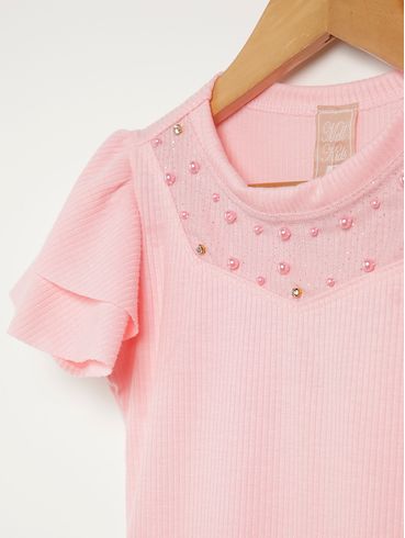 Body Infantil Para Menina - ROSA