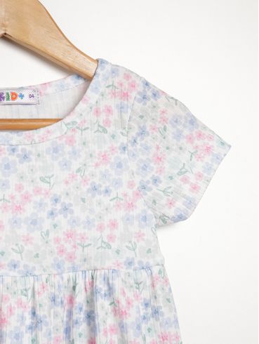 Vestido Canelado Kid+ Infantil Para Menina - VERDE CLARO