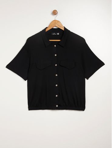 Camisa Manga Curta Autentique Feminina PRETO