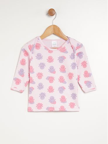 Camiseta Estampada Infantil Para Bebê - ROSA
