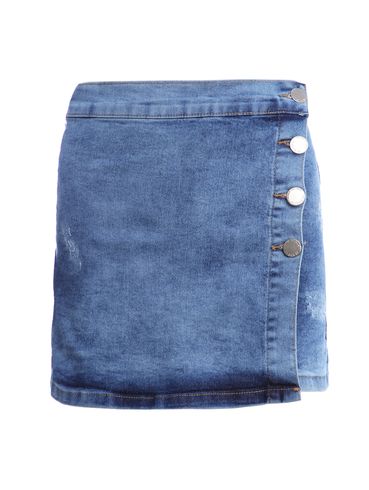 Short Saia Jeans Feminino AZUL