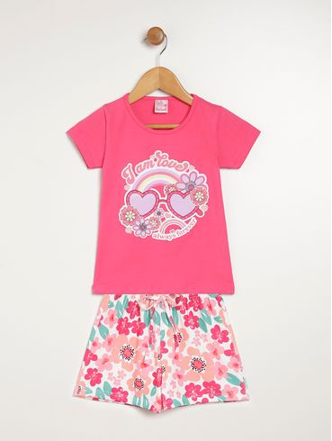 Conjunto Curto Infantil Para Menina - PINK