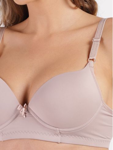 Conjunto Com Bojo e Calcinha Fio Feminino MARROM