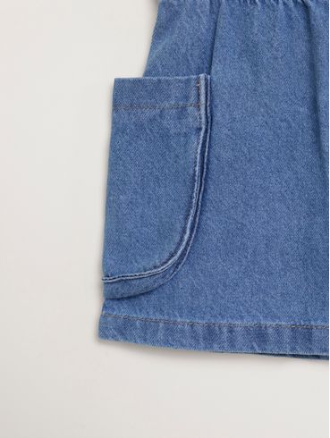 Saia Jeans Infantil Para Menina - AZUL