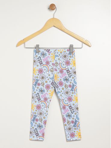 Calça Legging Infantil Para Menina - AZUL CLARO