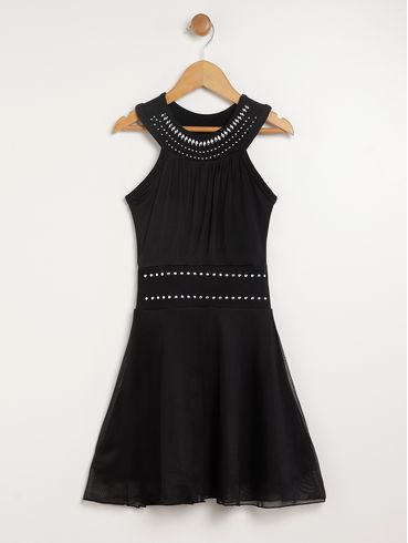 Vestido Infantil Para Menina - PRETO