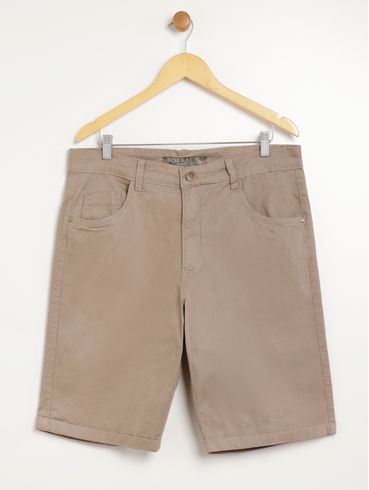 Bermuda Sarja Plus Size Masculina CAQUI