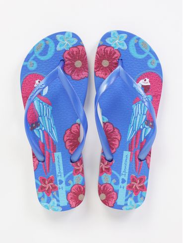 Chinelo Verão Print Ipanema Feminino AZUL/VERMELHO