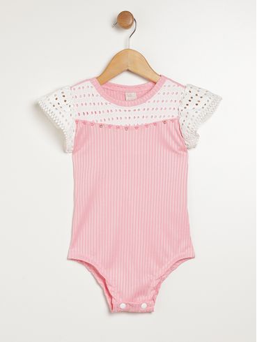 Body Infantil Para Menina - ROSA