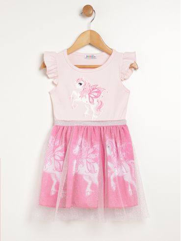 Vestido Kid+ Infantil Para Menina - ROSA