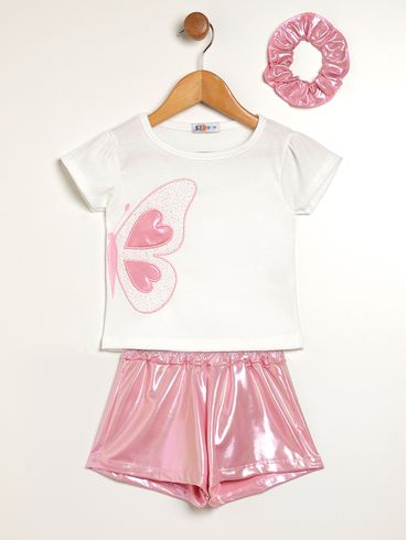 Conjunto Curto Kid+ Infantil Para Menina - ROSA