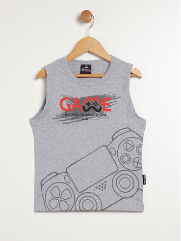 Camiseta Regata Infantil Para Menino - MESCLA
