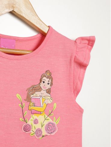 Blusa Regata Disney Infantil Para Menina - ROSA