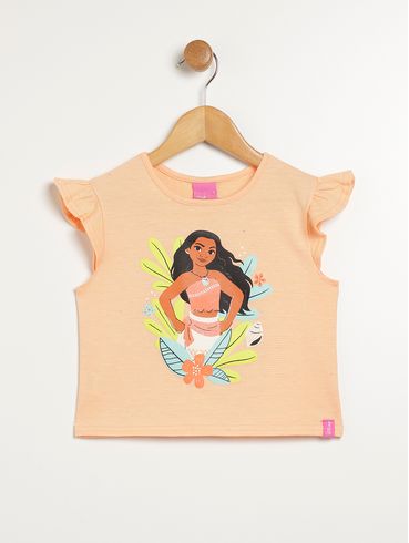 Blusa Regata Disney Infantil Para Menina - LARANJA