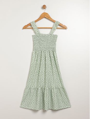 Vestido Juvenil Para Menina - VERDE