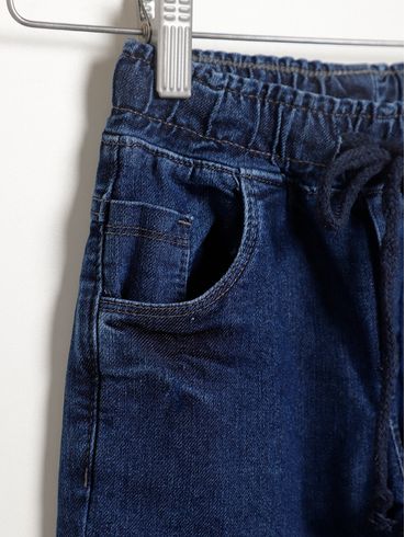 Calça Jeans Jogger Infantil Para Menino - AZUL