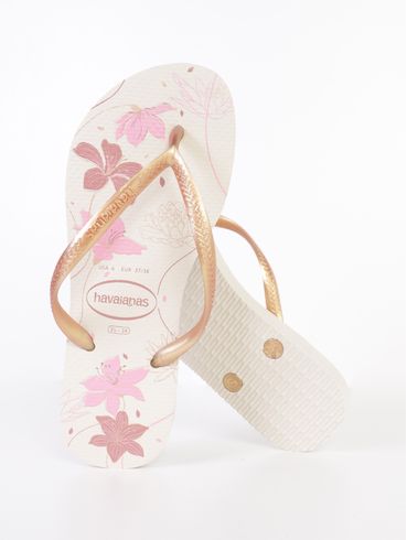 Chinelo Slim Organic Havaianas Feminino BEGE/DOURADO