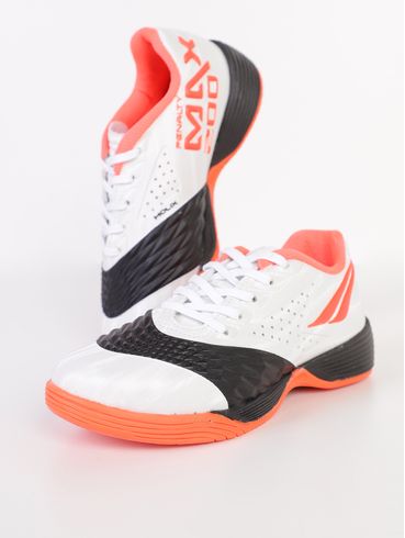 Tênis De Futsal Max Pênalti Juvenil Para Menino - BRANCO/LARANJA/PRETO