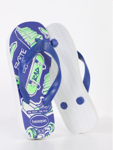 Chinelo Kids Havaianas Juvenil Para Menino - AZUL/VERDE