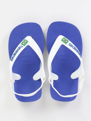 Chinelo Havaianas Infantil Para Bebê Menina - MARINHO/BRANCO