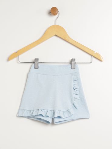 Short Saia Infantil Para Menina - AZUL