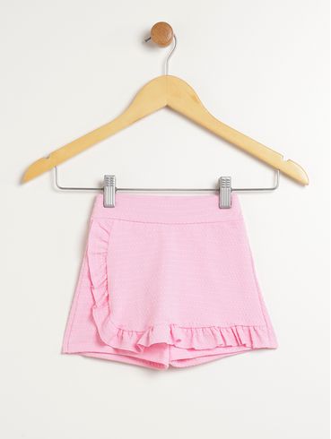 Short Saia Infantil Para Menina - ROSA