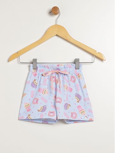 Short Infantil Para Menina - AZUL CLARO