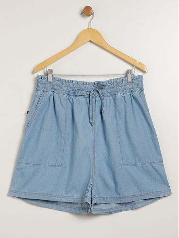 Short Jeans Plus Size Feminino AZUL