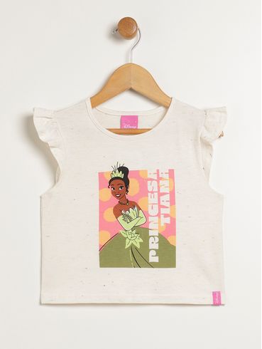 Blusa Regata Disney Infantil Para Menina - OFF WHITE