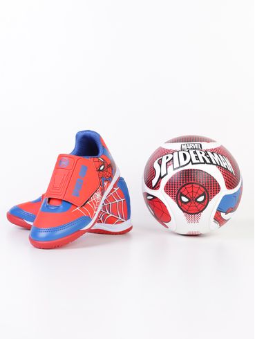 Tênis Futsal Homem Aranha Juvenil Para Menino - VERMELHO/AZUL