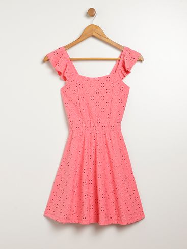 Vestido Juvenil Para Menina - CORAL