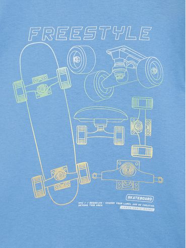 Camiseta Manga Curta Kid+ Infantil Para Menino - AZUL