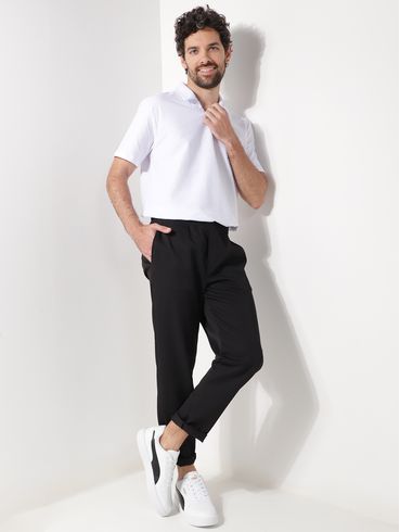 Polo Manga Curta Elétron Masculina BRANCO