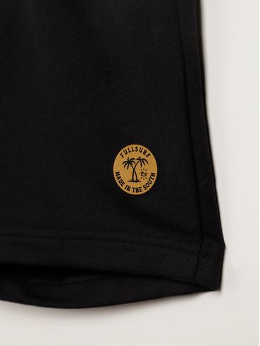 Bermuda Moletinho Full Surf Plus Size Masculina PRETO