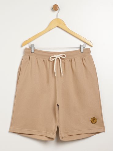 Bermuda Moletinho Full Surf Plus Size Masculina BEGE