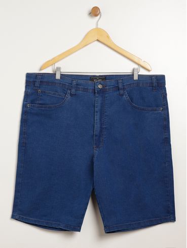 Bermuda Jeans Vilejack Plus Size Masculina AZUL