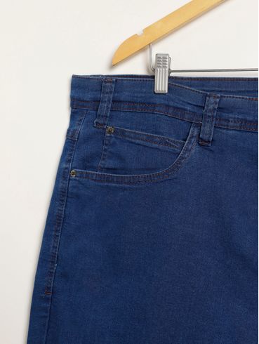 Bermuda Jeans Vilejack Plus Size Masculina AZUL