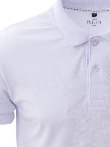 Polo Manga Curta Vilejack Masculina BRANCO