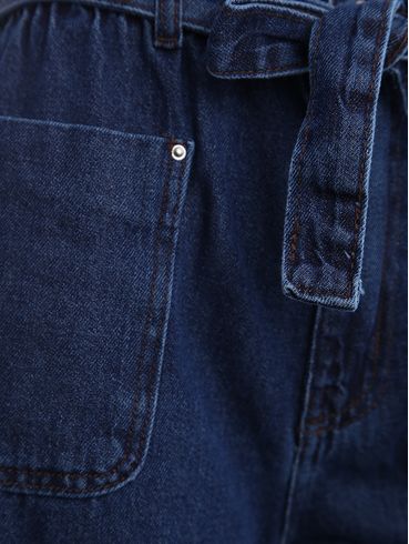 Short Jeans Clochard Feminino AZUL