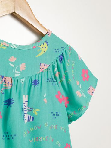 Conjunto Curto Infantil Para Menina - VERDE