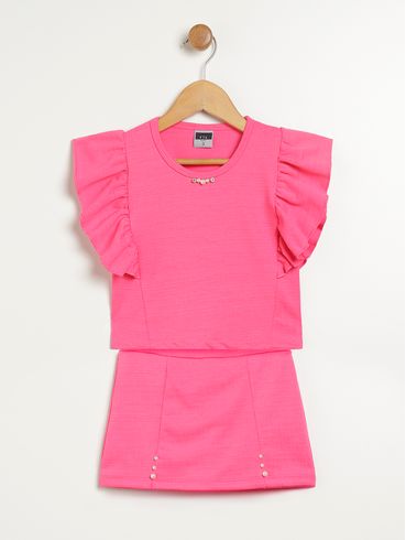 Conjunto Curto Infantil Para Menina - PINK