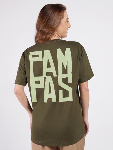 Camiseta Manga Curta Estampa Pampas Vels VERDE