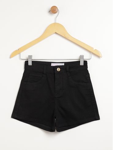 Short Jeans Vels Juvenil Para Menina - PRETO