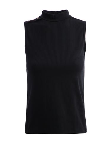 Blusa Regata Canelada Feminina PRETO